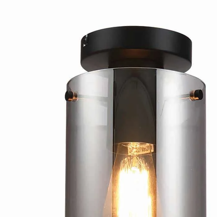 Freelight plafondlamp Ventotto - 1 lichts - 15 x 33 cm - zwart