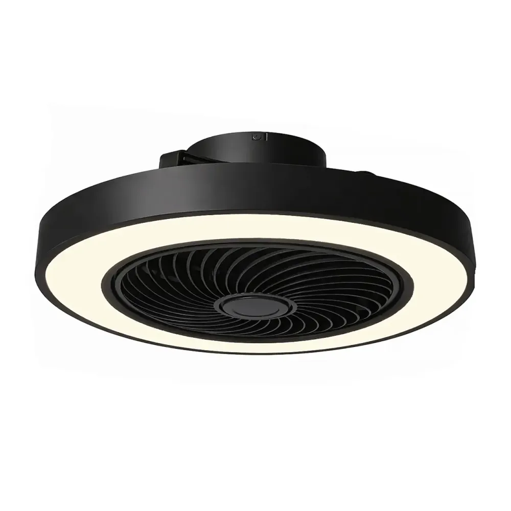 Freelight plafondventilator Fiato - 1 lichts - 51 x 20.5 cm - zwart