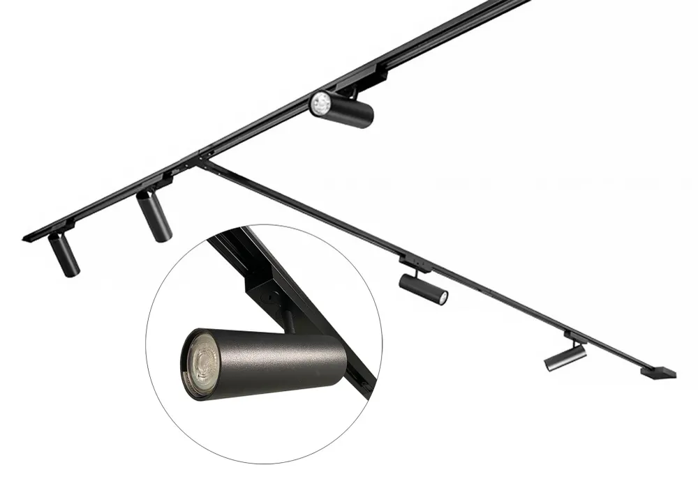 Freelight railsysteem Freetrack - 5 lichts - 480 x 16 cm - zwart