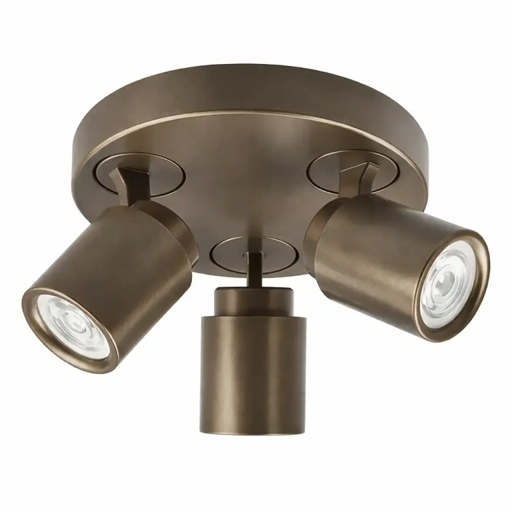 Freelight spot Razza - 3 lichts - 21 x 14 cm - brons goud