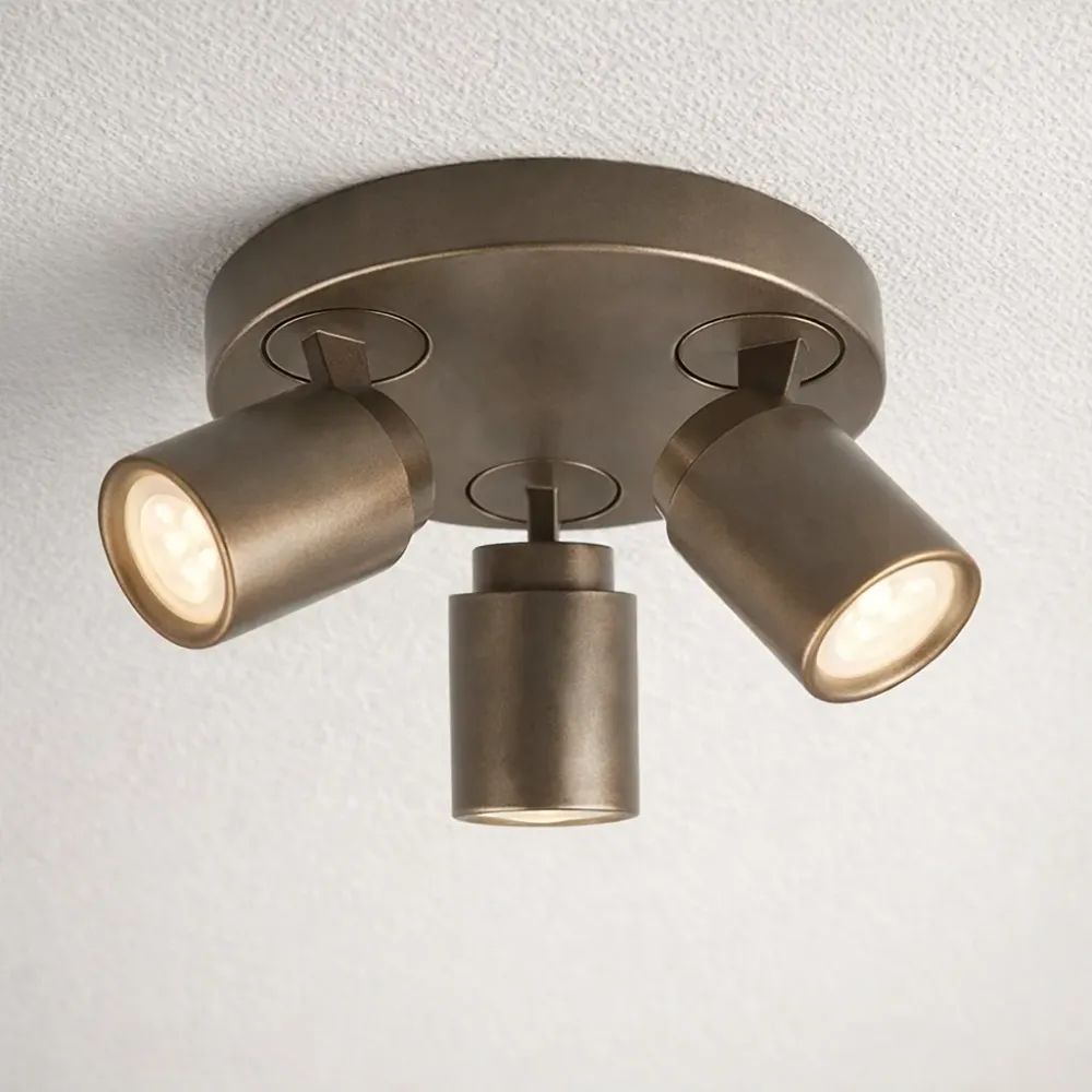 Freelight spot Razza - 3 lichts - 21 x 14 cm - brons goud
