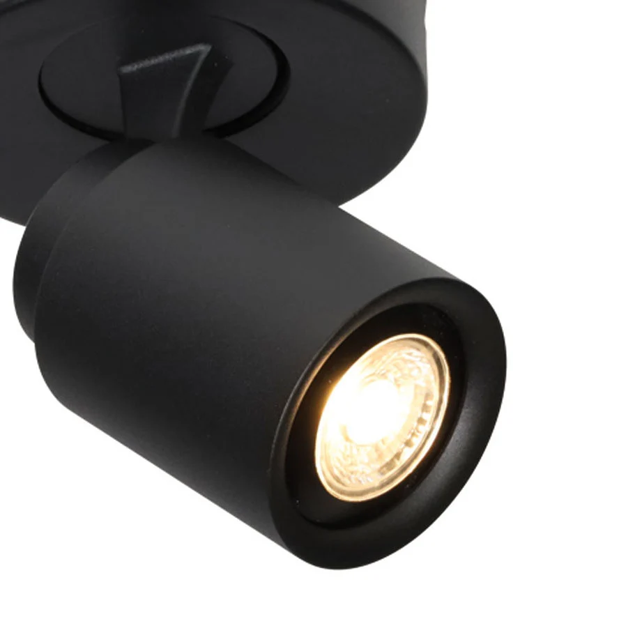 Freelight spot Razza - 2 lichts - 17 x 14 cm - zwart