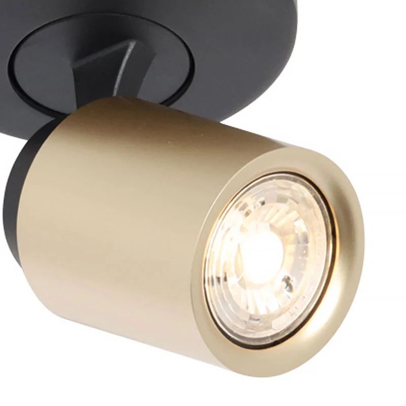 Freelight spot Razza - 2 lichts - 21 x 14 cm - zwart goud