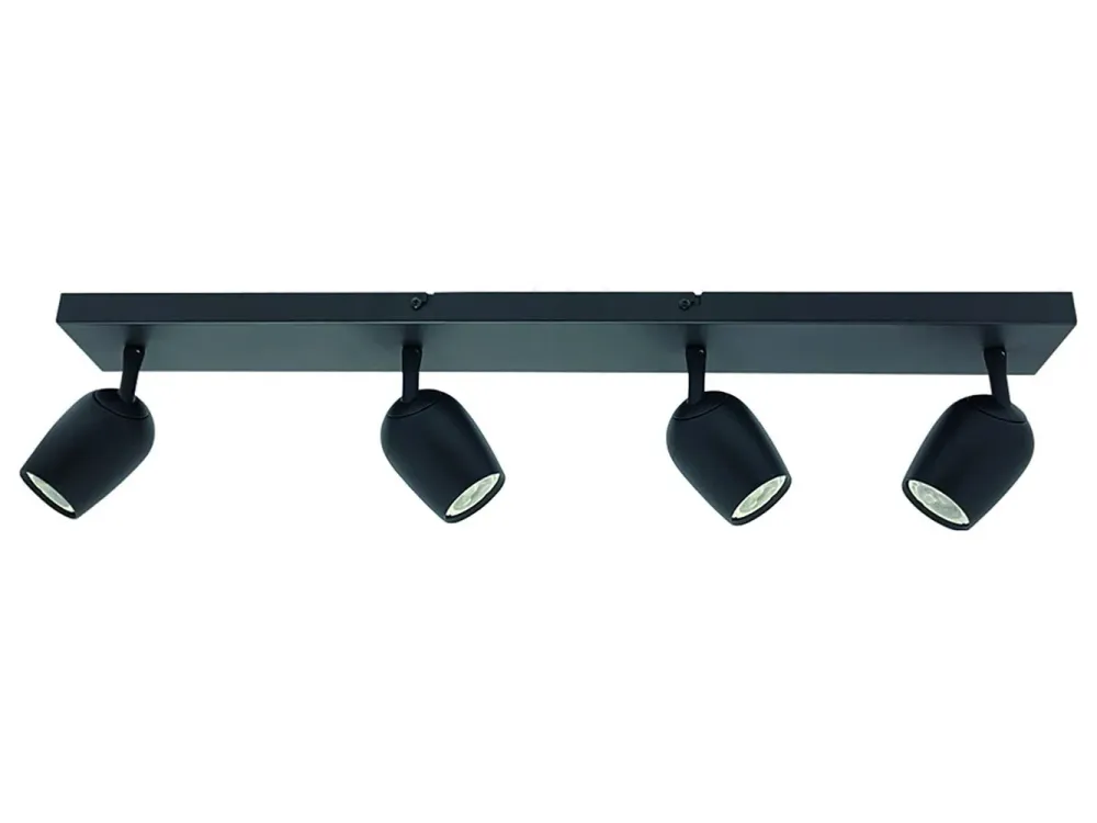 Freelight spot Trova - 4 lichts - 75 x 16 cm - zwart