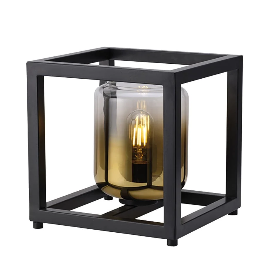 Freelight tafellamp Dentro - 1 lichts - 25.5 x 26 cm - zwart goud