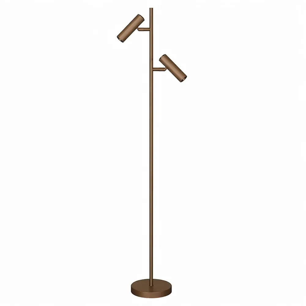 Freelight vloerlamp Undici - 2 lichts - 22 x 150 cm - brons