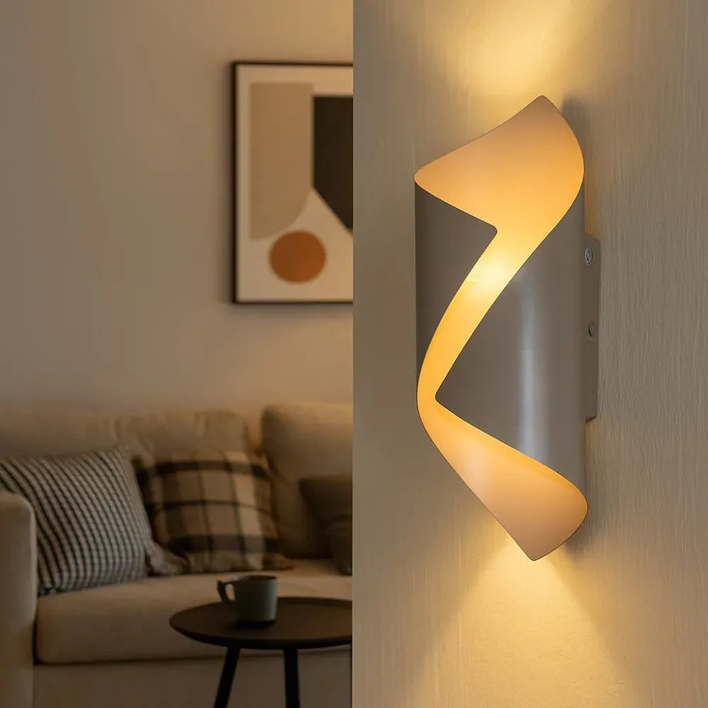 Freelight wandlamp Letto - 1 lichts - 12 x 31 cm - taupe