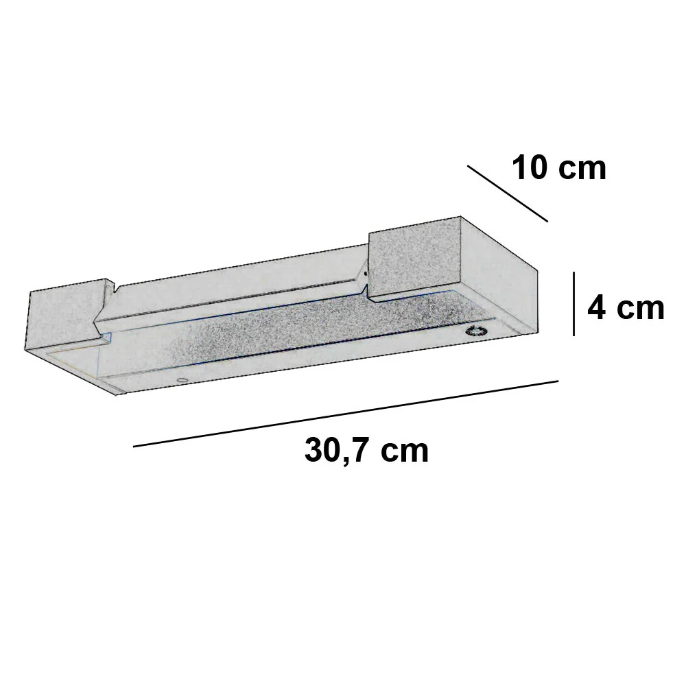Freelight wandlamp Parete - 1 lichts - 10 x 4 cm - zwart