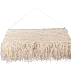 Furnilux Furni-Handgemaakte Hanglamp van Sisal en Rafia – Langit 410 - Natuurlijke Boho Plafonnière -XXL 120x30x25 cm