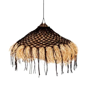 Furnilux Furni-SISAL – Handgemaakte Raffia Hanglamp Ø50 cm - Boho Natuurlijke Verlichting