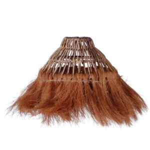 Furnilux Handgemaakte Hanglamp van Bananenvezel – Duurzaam & Natuurlijk Design - Top 10cm -Bodem 30cm - Hoogte 22cm
