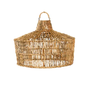 Furnilux Hanglamp van Bananenvezel – Handgemaakt, Duurzaam & Sfeervol - Top: 8cm - Buik is 50cm - Bodem is 45cm - Hoogte i...