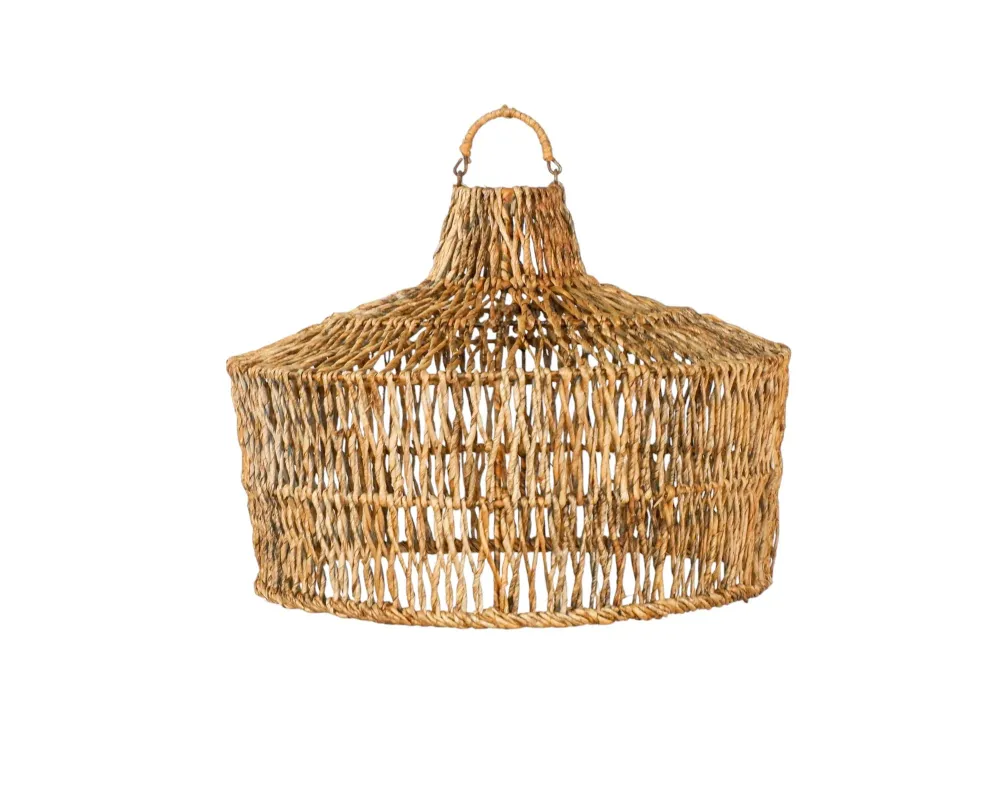 Furnilux Hanglamp van Bananenvezel – Handgemaakt, Duurzaam & Sfeervol - Top: 8cm - Buik is 50cm - Bodem is 45cm - Hoogte i...