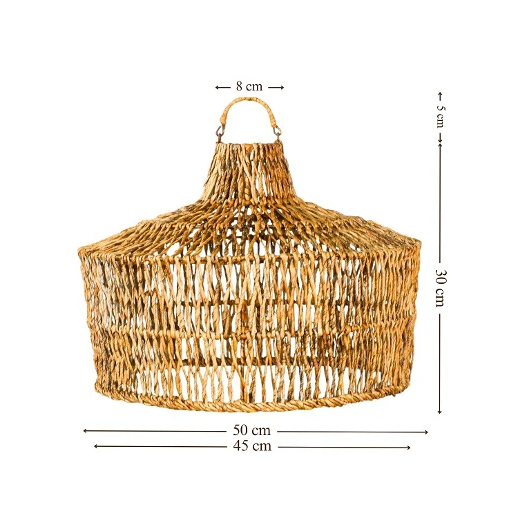 Furnilux Hanglamp van Bananenvezel – Handgemaakt, Duurzaam & Sfeervol - Top: 8cm - Buik is 50cm - Bodem is 45cm - Hoogte i...