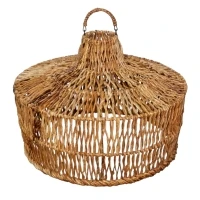 Furnilux Hanglamp van Bananenvezel – Handgemaakt, Duurzaam & Sfeervol - Top: 8cm - Buik is 50cm - Bodem is 45cm - Hoogte i...