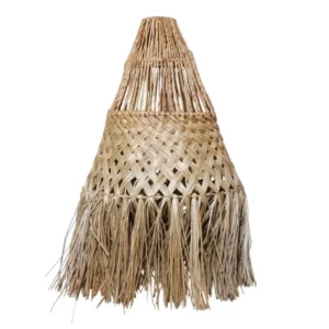 Furnilux Hanglamp van Mendonggras – Handgemaakt & Boho Stijl met gevlochten patroon - Top - 8cm - Buik 25cm - Bodem 50cm -...