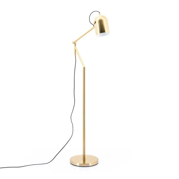 FurniLux SLEEK VLOERLAMP GOUD - Verstelbaar en Stijlvol - 47x28x161cm