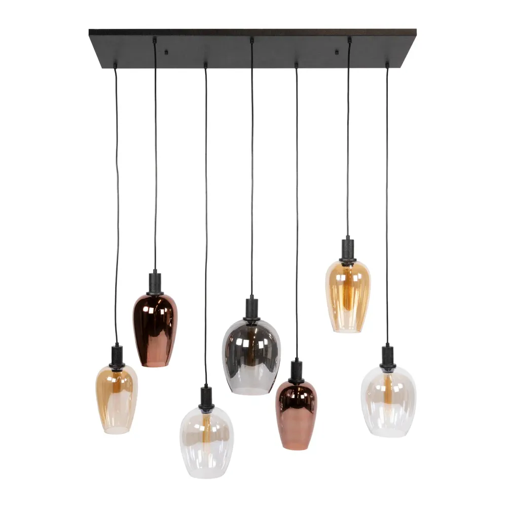 Giga Living Hanglamp Amfora - Zwart Metaal - 120x35x150cm Giga Meubel