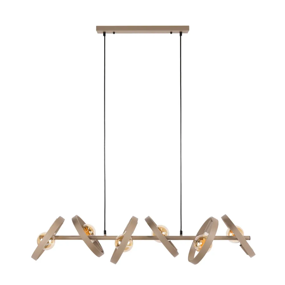 Giga Living Hanglamp Hover - Beige Metaal - 120x40x150cm Giga Meubel