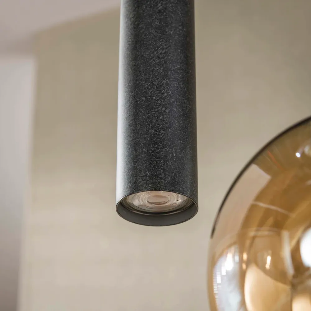 Giga Living Hanglamp Sfera Tricolore - Zwart Metaal - Ø50x150cm Giga Meubel