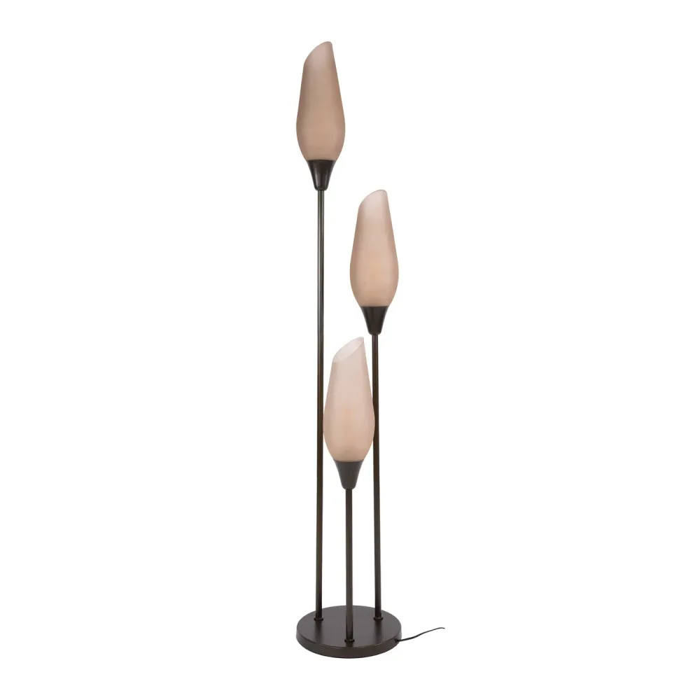 Giga Living Vloerlamp Cocoon - Bruin Frost Glas - 170cm Giga Meubel