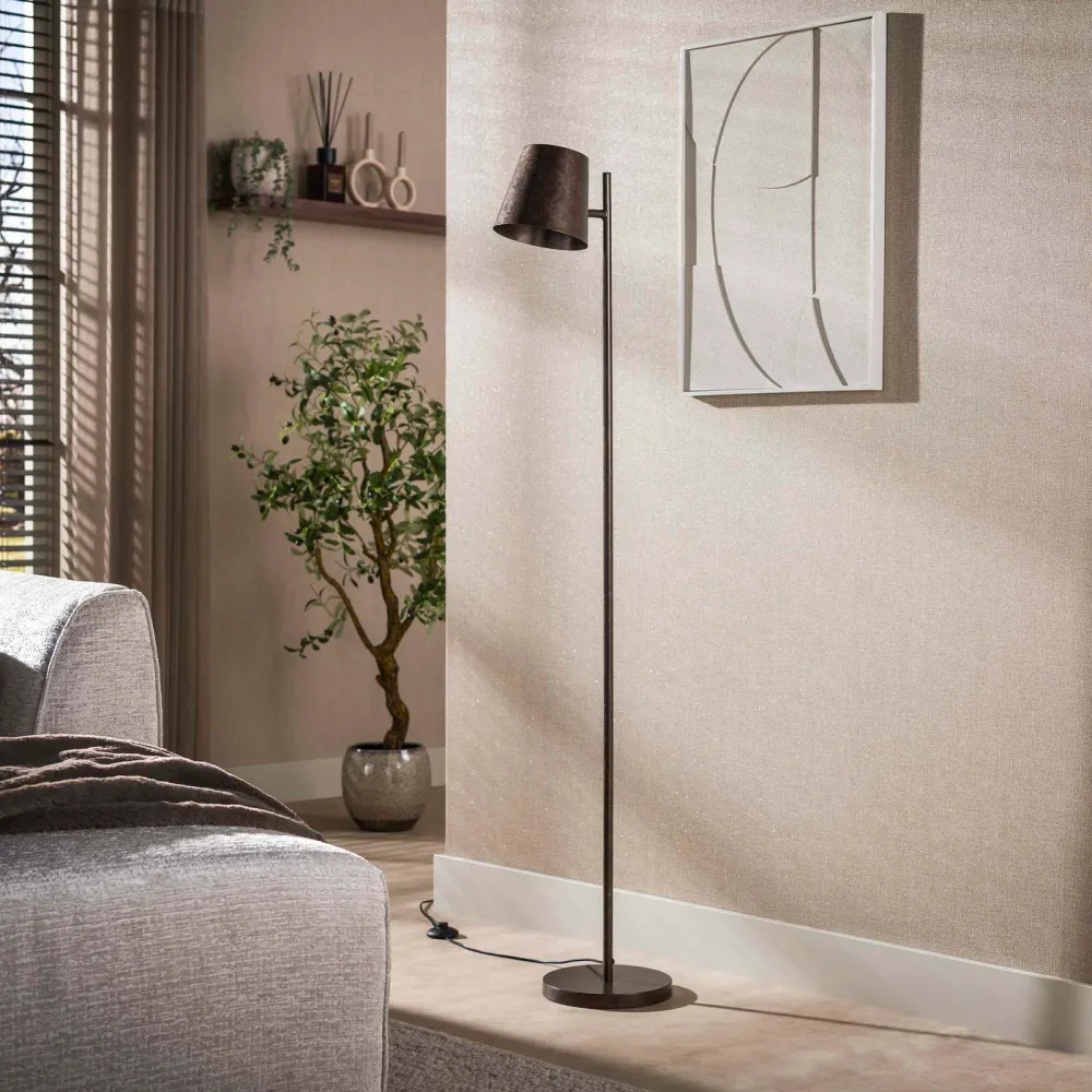 Giga Living Vloerlamp Flex - Bruin Metaal - 40x20x155cm Giga Meubel