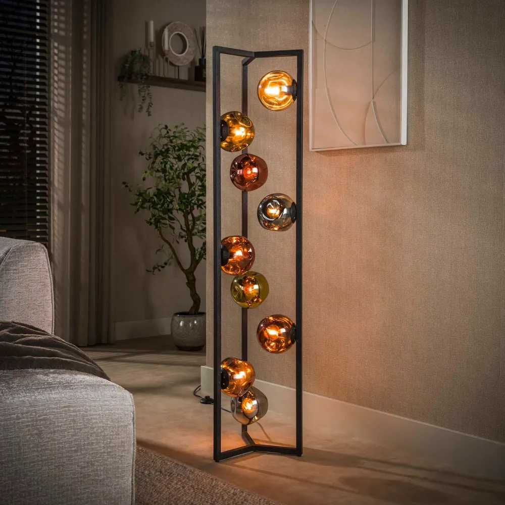 Giga Living Vloerlamp Stellar - Zwart Metaal - Ø35x150cm Giga Meubel
