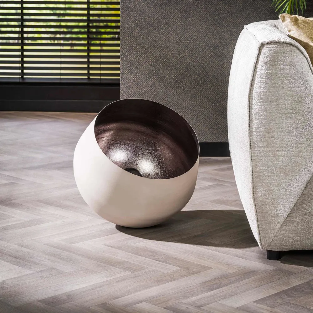 Giga Meubel Tafellamp Basket - Grijs - 1-Lichts - Ø50x46cm