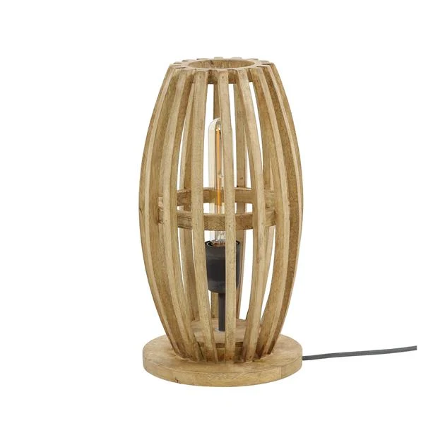 Giga Meubel Tafellamp Orbit - Mangohout Naturel - 1-Lichts - 20x20x38cm
