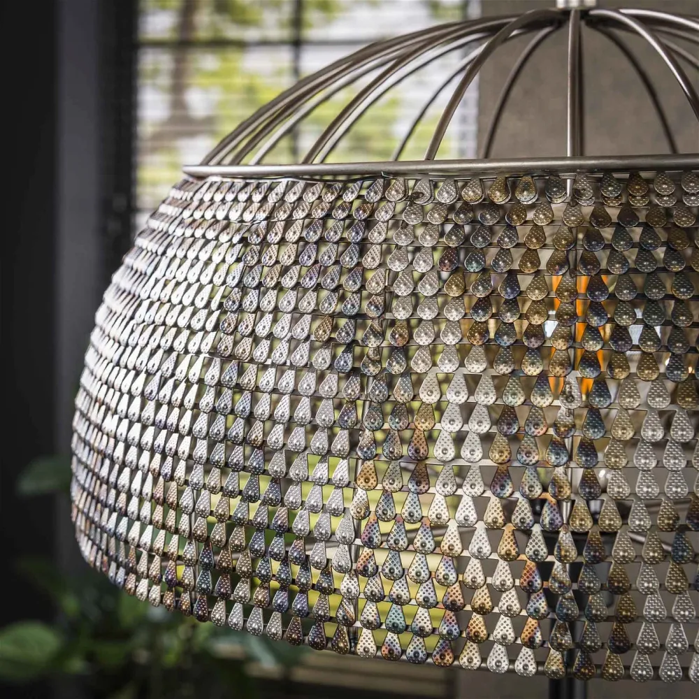 Giga Meubel Vloerlamp Armor Open - Zwart/Bruin - 1-Lichts - Ø50x180cm