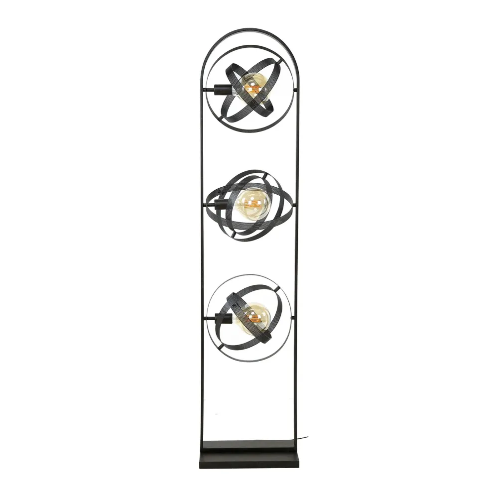 Giga Meubel Vloerlamp Cosmos Mesh - Metaal - 3-Lichts - 36x22x160cm