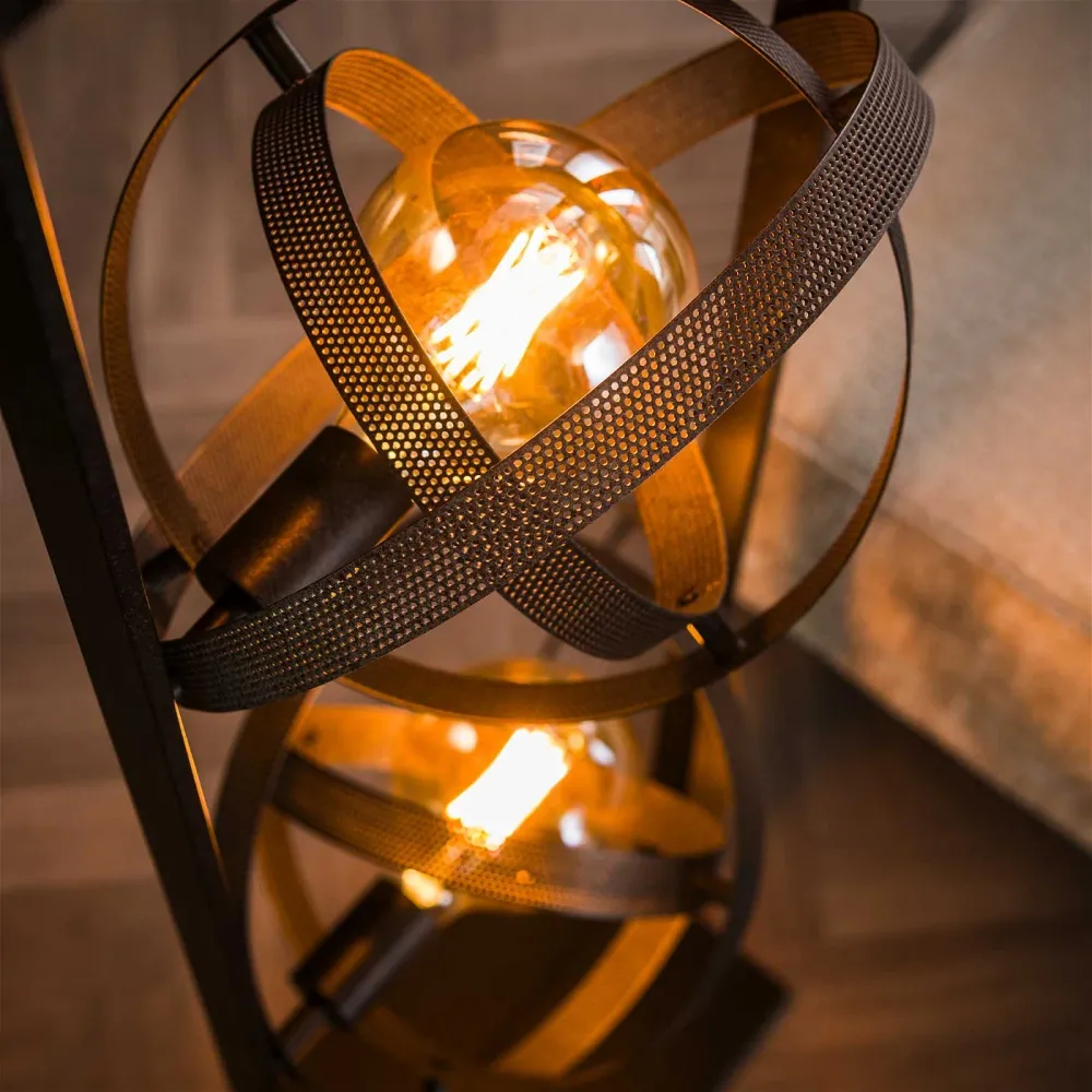 Giga Meubel Vloerlamp Cosmos Mesh - Metaal - 3-Lichts - 36x22x160cm