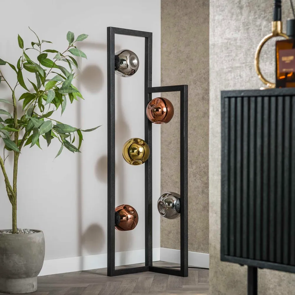 Giga Meubel Vloerlamp Stellar - Multicolor Glas - 30x30x130cm