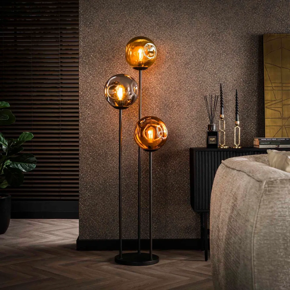 Giga Meubel Vloerlamp Stellar - Multicolor Glas - 32x32x164cm