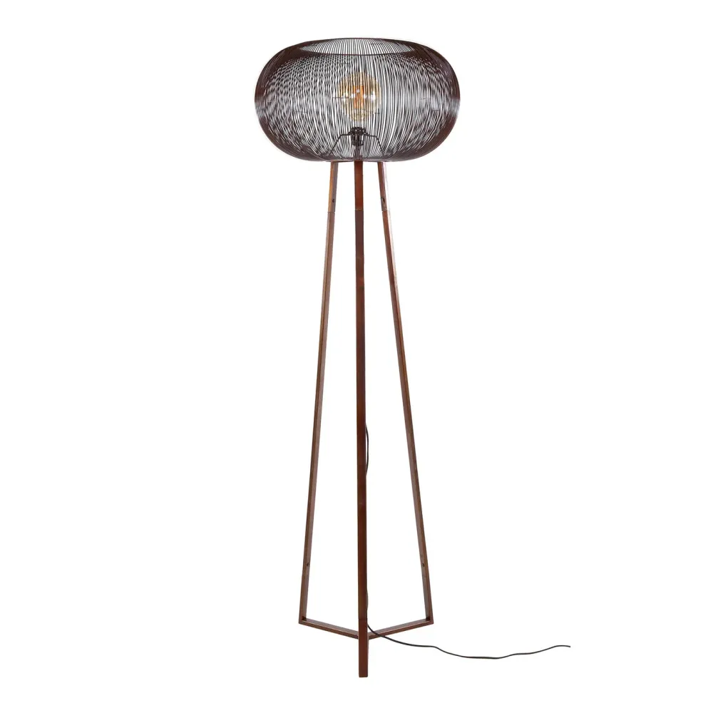 Giga Meubel Vloerlamp Twist Driepoot - Zwart - 1-Lichts - 55x55x170cm