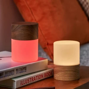 Gingko Design Lemelia lamp accu multi-colour walnoten S