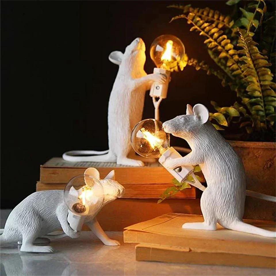 LED Muis Tafellamp Art Deco Stijl | Speelse Decoratie Glowblend