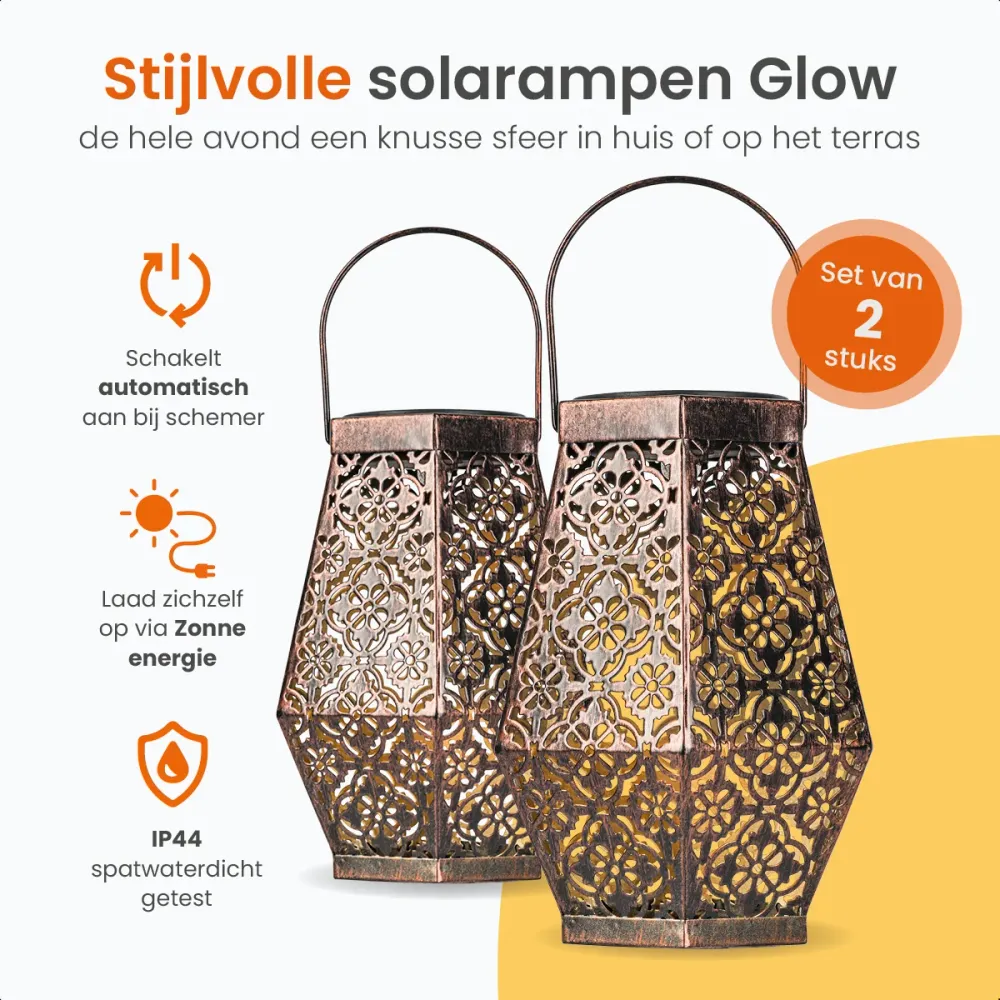 Goliving Solar Tafellamp Glow - 2 Stuks