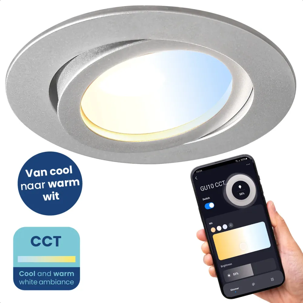 Gologi Slimme Inbouwspot - Gu10 CCT LED Lamp - Wit