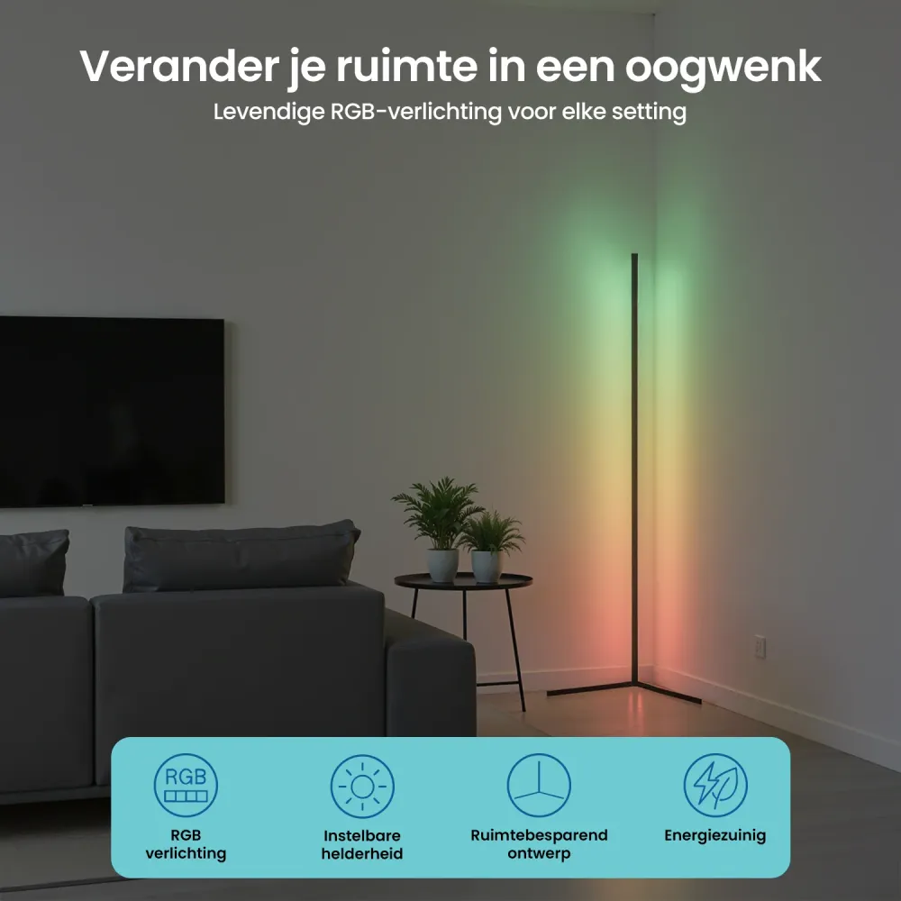 Gologi Slimme Vloerlamp LED - Zwart