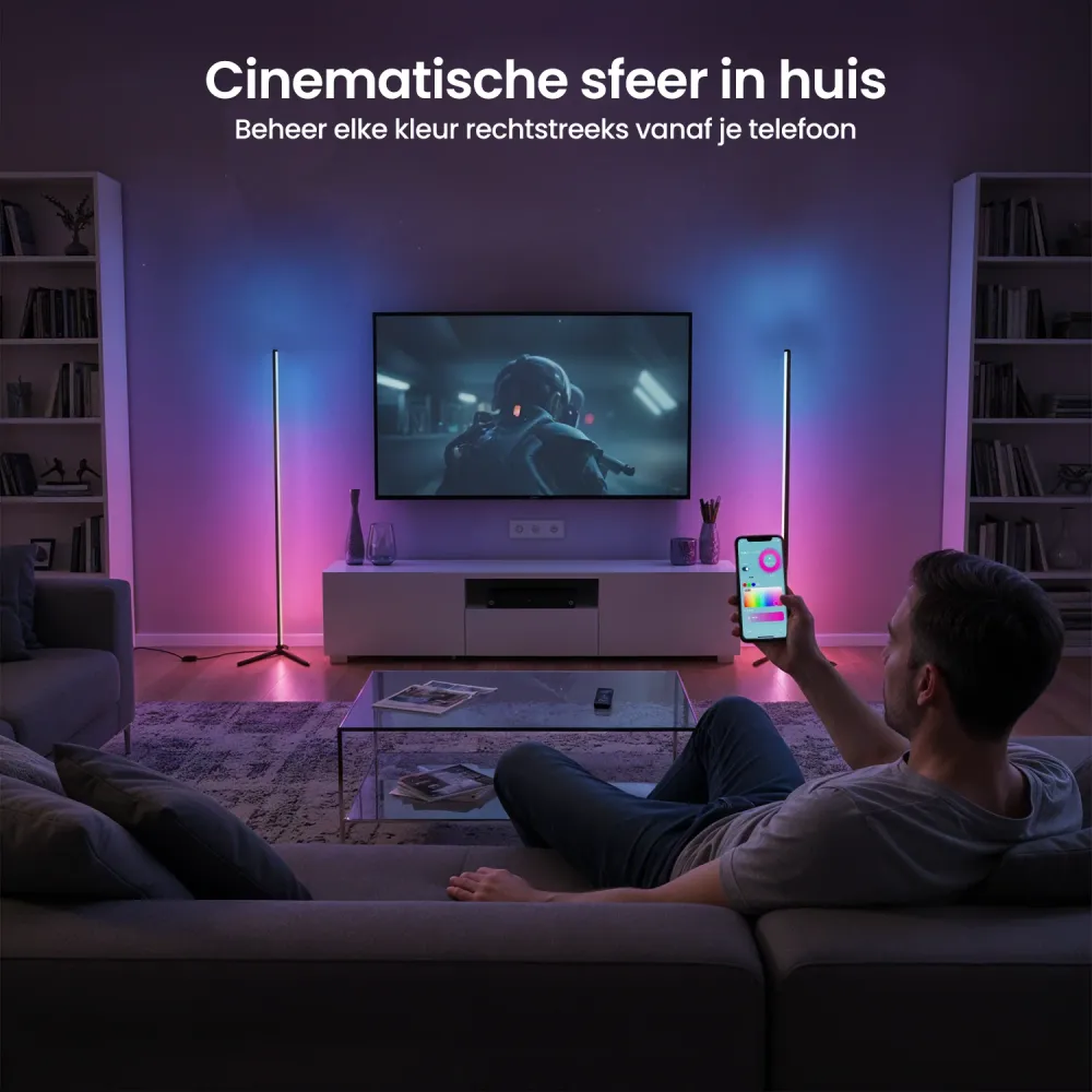 Gologi Slimme Vloerlamp LED - Zwart