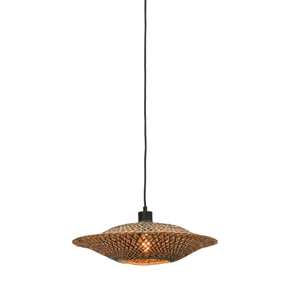 GOOD&MOJO hanglamp Bali - bruin - Ø44cm GOOD & MOJO