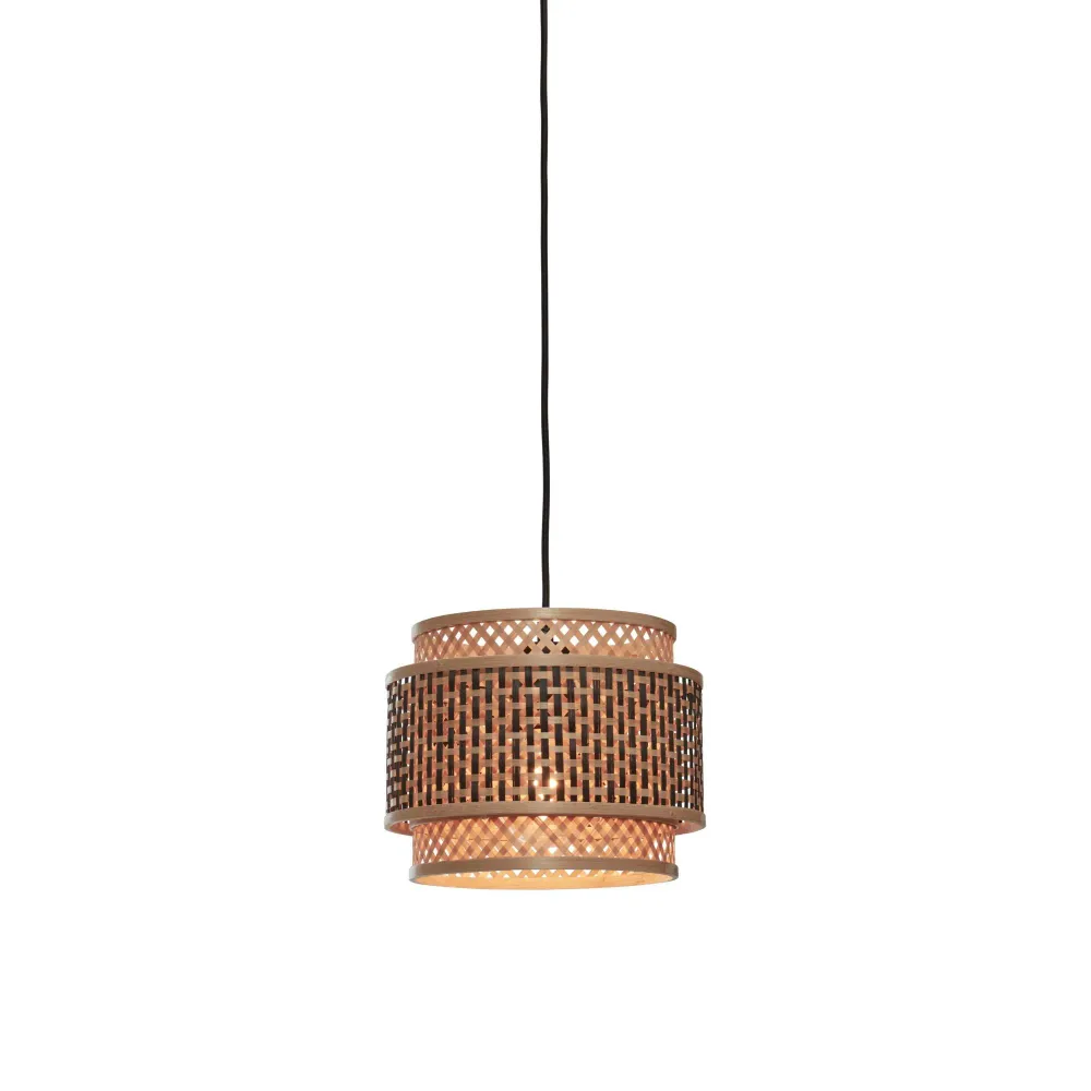 GOOD&MOJO hanglamp Bhutan - bruin - Ø18cm GOOD & MOJO