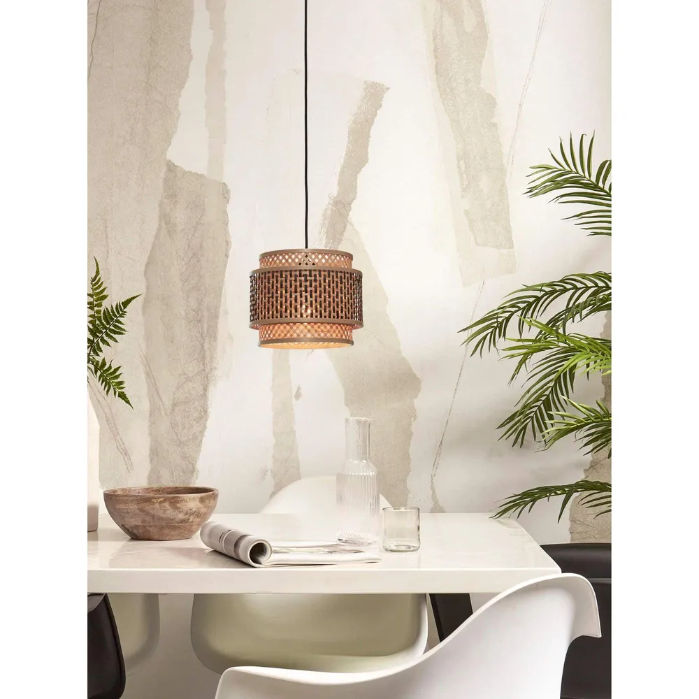 GOOD&MOJO hanglamp Bhutan - bruin - Ø18cm GOOD & MOJO