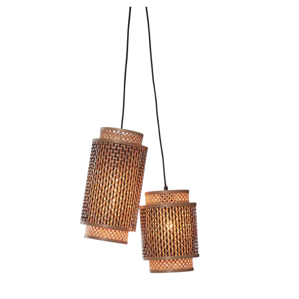 GOOD&MOJO hanglamp Bhutan - bruin - 38x18x45cm GOOD & MOJO