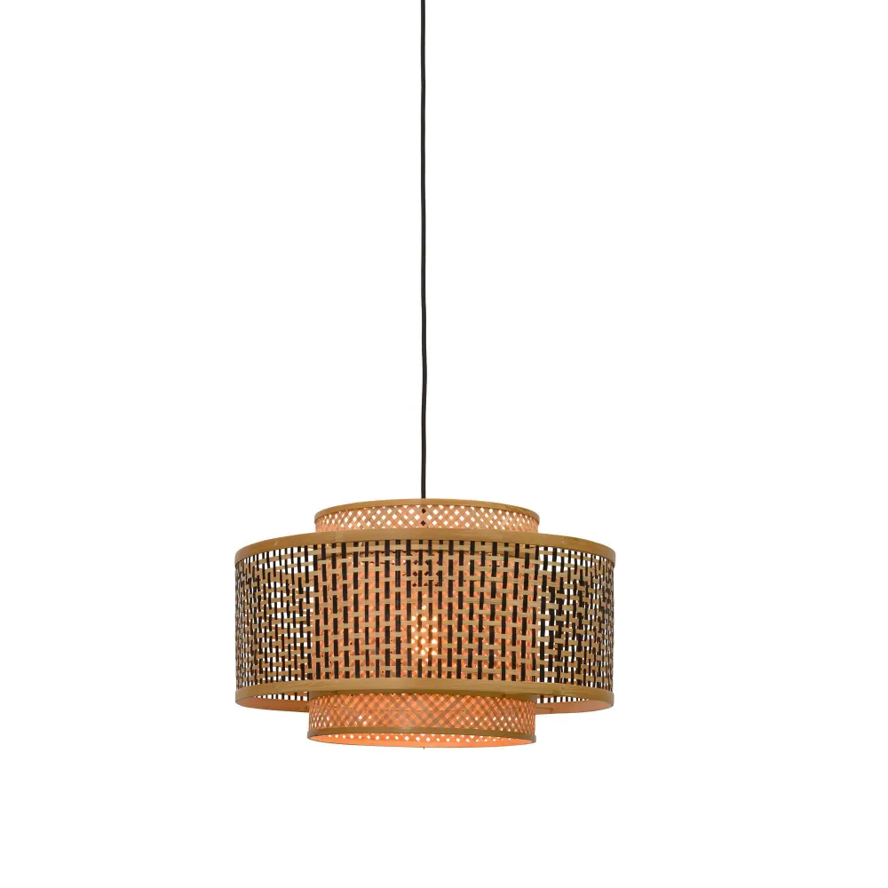 GOOD&MOJO hanglamp Bhutan - bruin - Ø50cm GOOD & MOJO