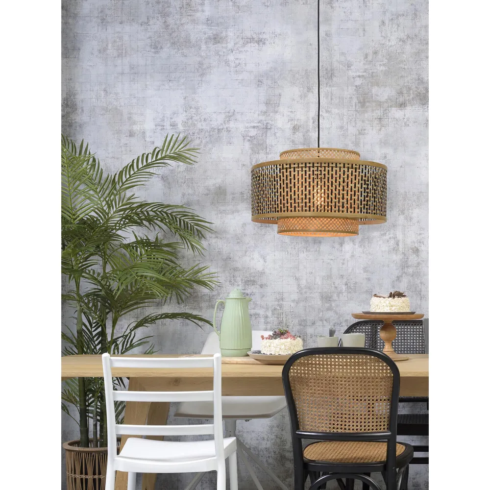 GOOD&MOJO hanglamp Bhutan - bruin - Ø50cm GOOD & MOJO