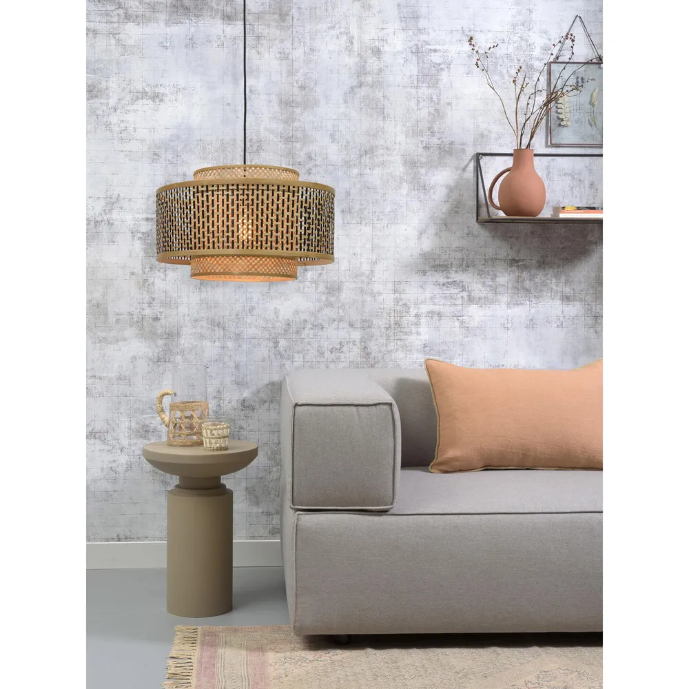 GOOD&MOJO hanglamp Bhutan - bruin - Ø50cm GOOD & MOJO