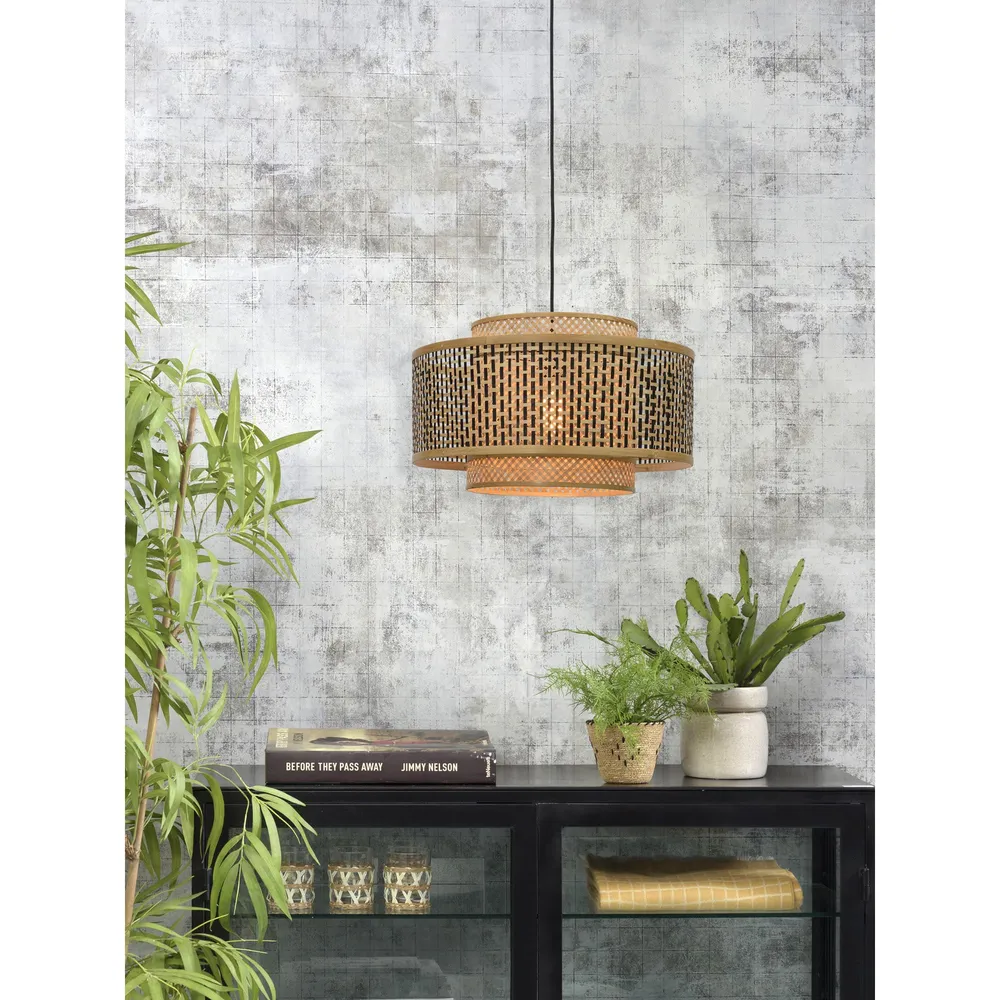 GOOD&MOJO hanglamp Bhutan - bruin - Ø50cm GOOD & MOJO
