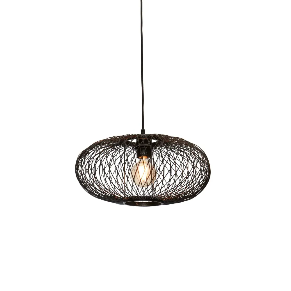 GOOD&MOJO hanglamp Cango - zwart - Ø40cm GOOD & MOJO